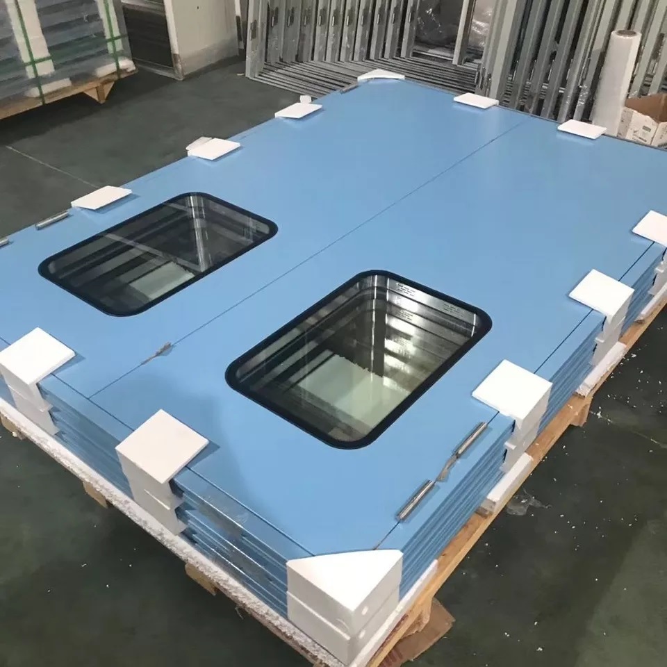 Hospital Theatre Operating Room Manually Sliding Door with Observation Window
