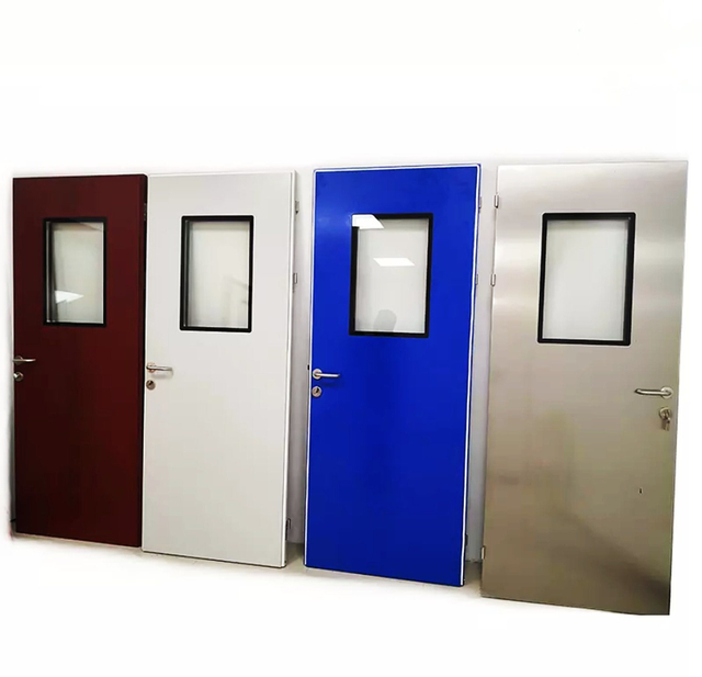 Wholesale Blue Entry Steel Single Swing Clean Room Door Airtight
