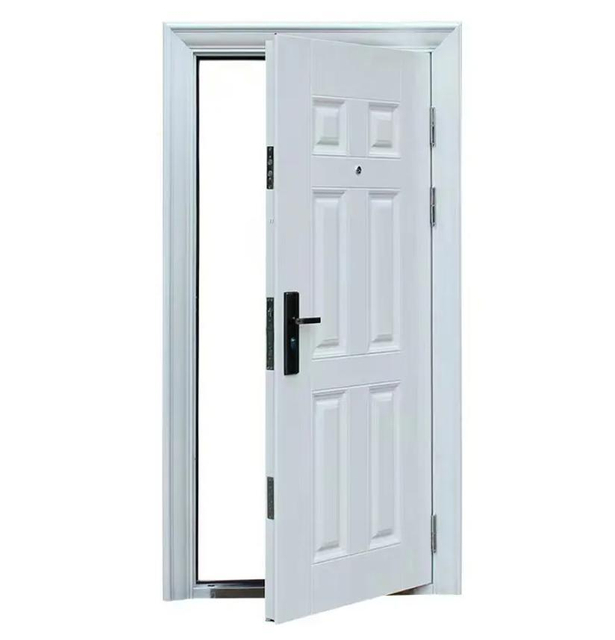 Modern Exterior Metal Entry Door for House Hotels Steel Security Doors