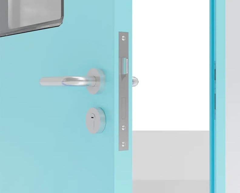 Fire Rated Wooden Finishing Interior School Classroom Door with Glass Vision