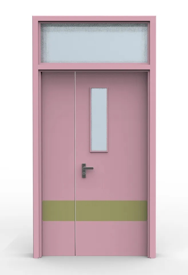 China Factory Clear Roompatient Room Hospital Door with Head Vision Panel