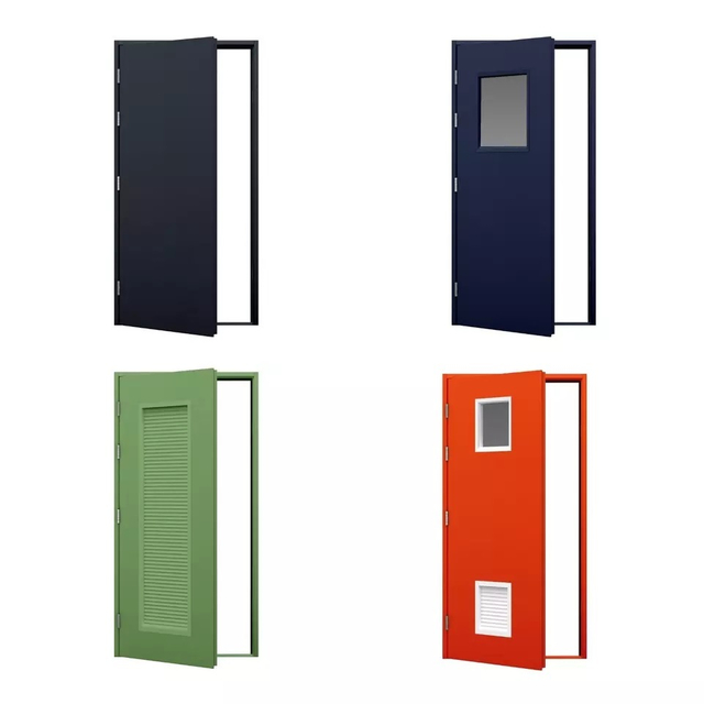 Bathroom Aluminum Alloy Louver Door Toilet Door Steel Door