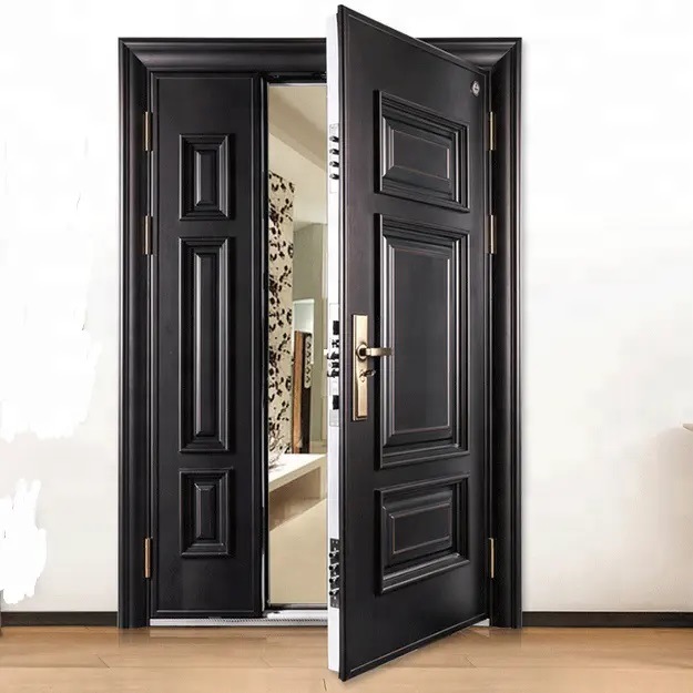 Luxury Design High Quality Low Price Single Double Exterior Security Steel Door
