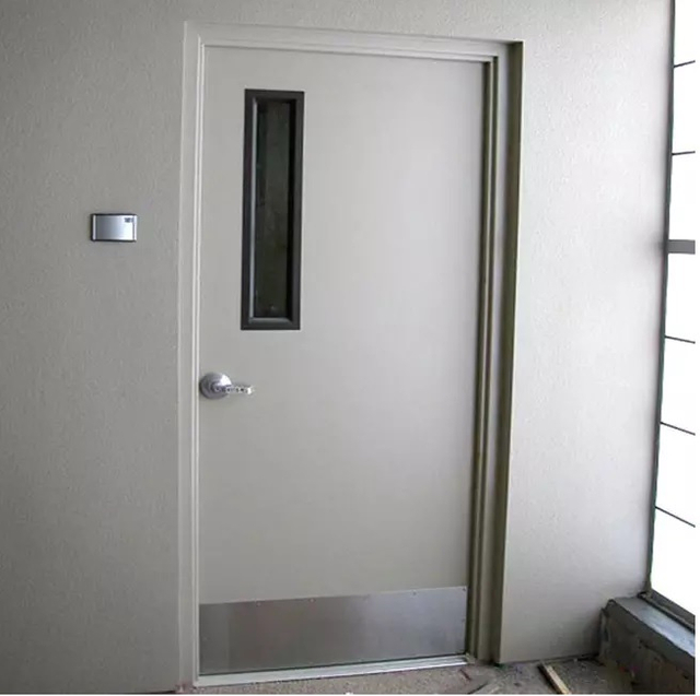 CE Certified 1.2mm Galvanized Steel Plate Metal Fire Rated Exit Doors Fireproof Door for Hotel Office Buildings