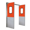 Automatic Closing Steel Double Leaf Restaurant Kitchen Traffic Swing Doors