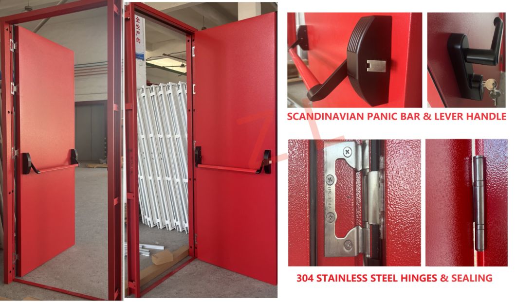 Customized Emergency Exit Door with Scandinavian Panic Bar Door