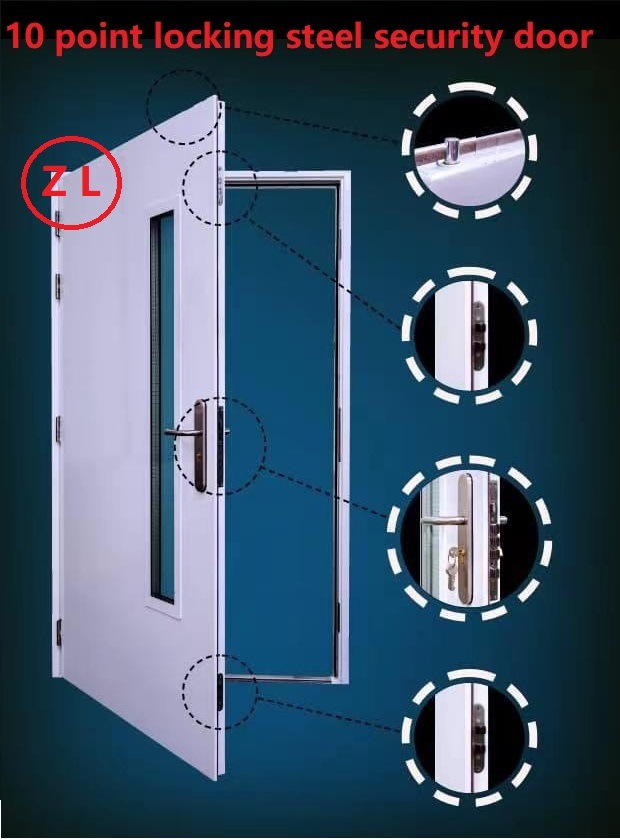 10′ Office Container Steel Door with High Level Security