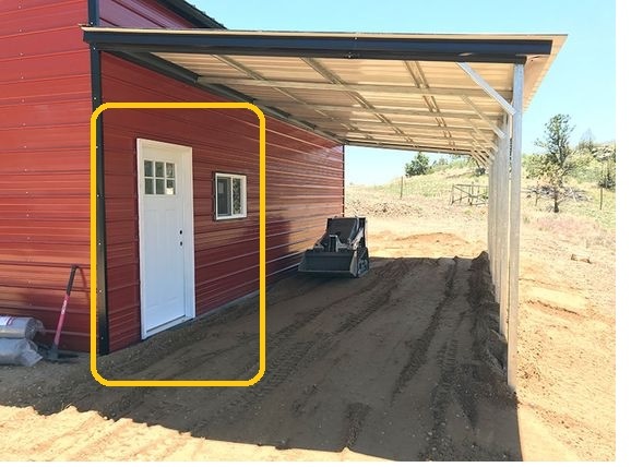 Barn and Garage Prehung Door Stainless Steel Lite Door