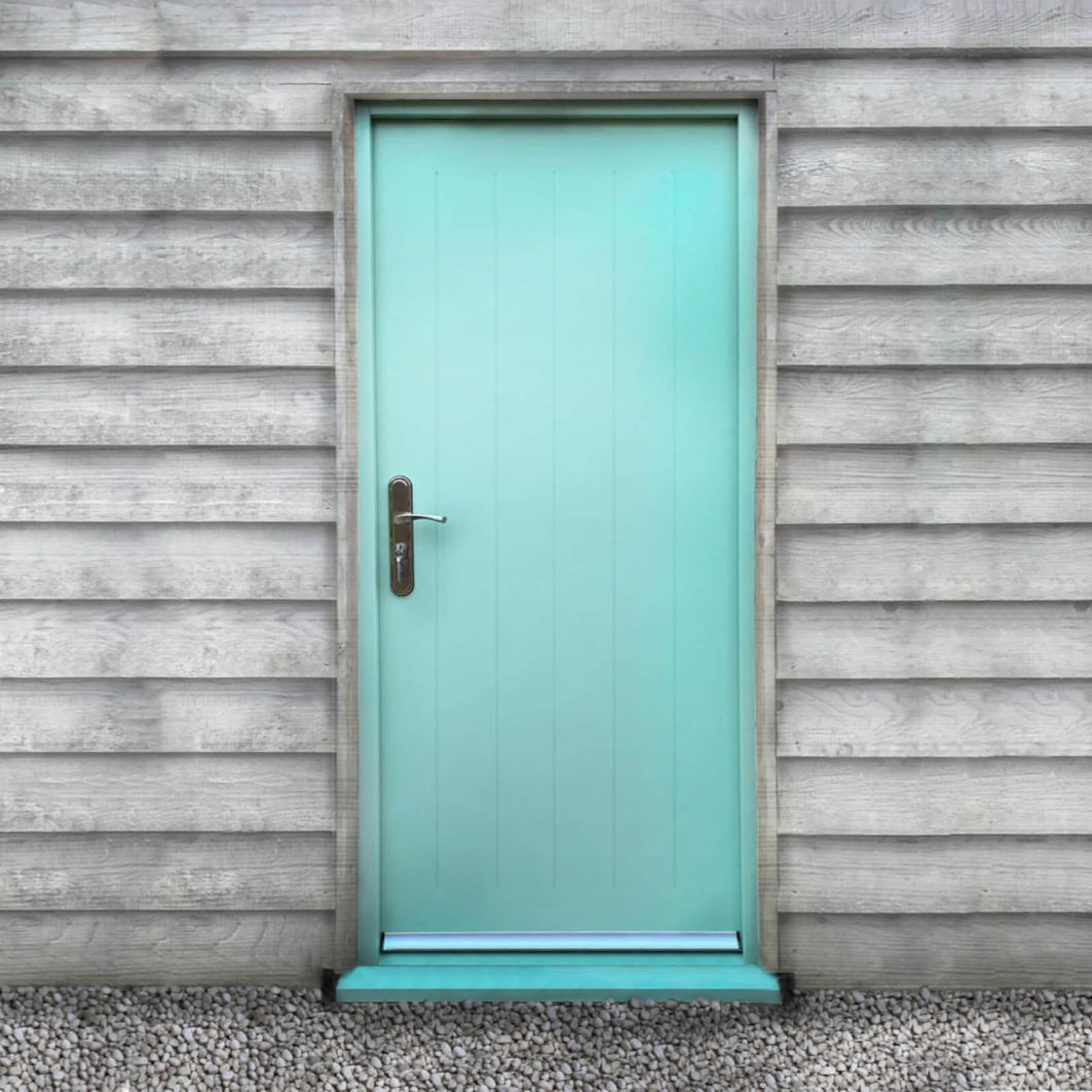 Modern Fancy Simple Design Pre-Hung Exterior Security Steel Front Entry Doors for House