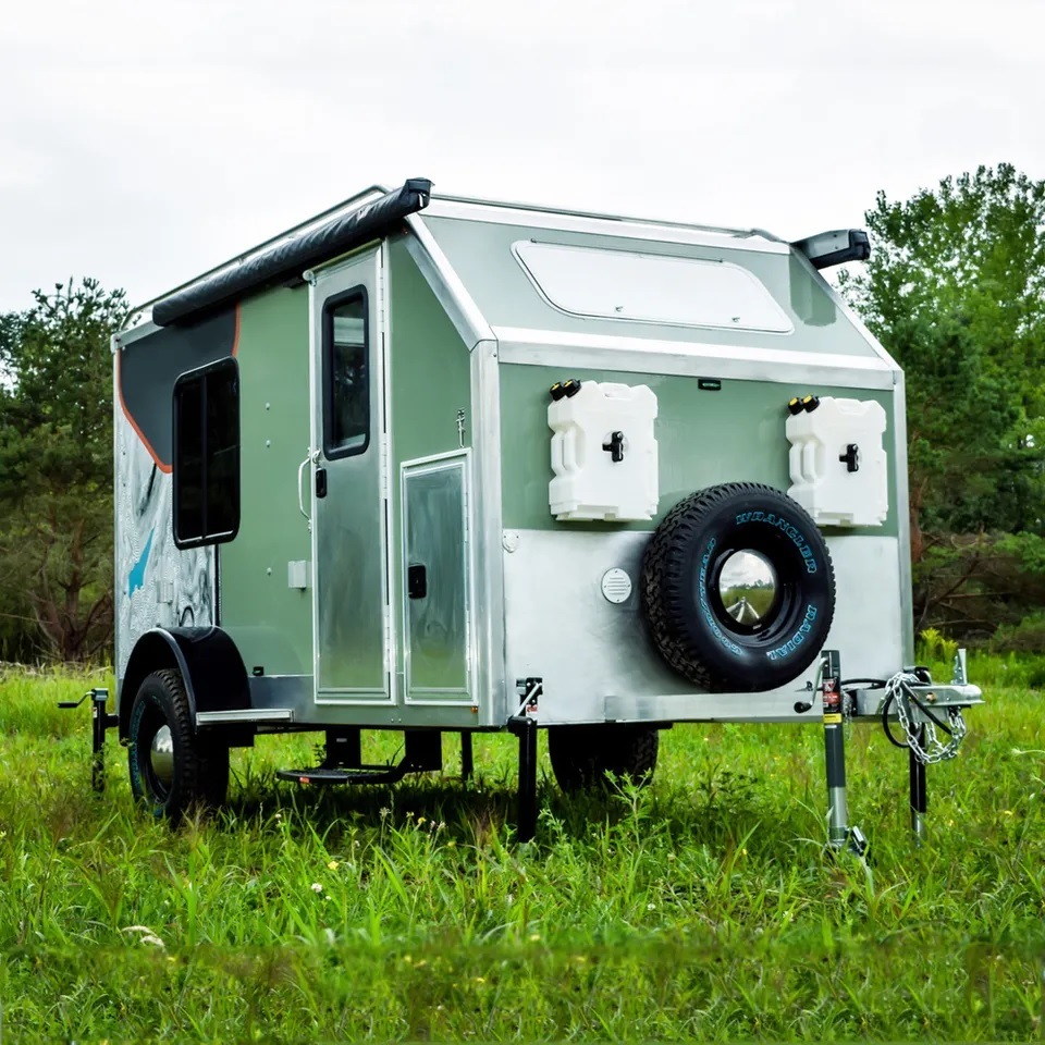 Travel Caravan Rear Expansion Camping Trailer Light Weight Door