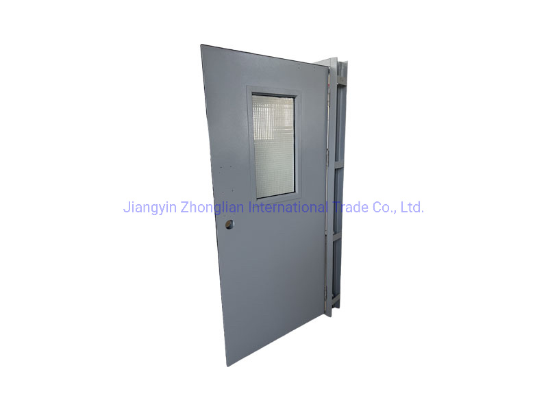 Custom Made Double Steel Fire Door with Glazing Escape Lock