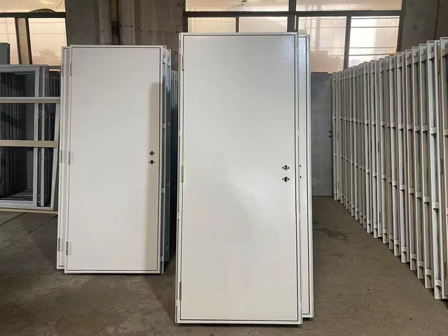 Single Double Doors Galvanized Steel Material Rock Wool Insulation High Quality
