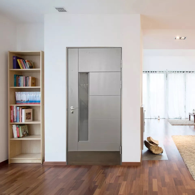 Factory Supply Cheaper Price Simple Design Modern Contemporary Stainles Steel Interior Door