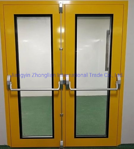 Security Fireproof Stainless Emergency Exit Entry Fire Rated Steel Door with Escape Lock