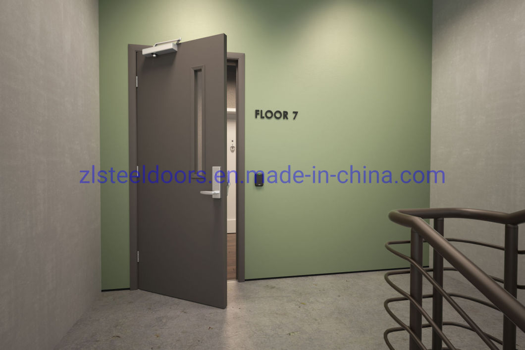 Entrance Steel Iron Fire Rated 90 Mins Commercial Security Entrance Garage Fire Front Door Skins for Home