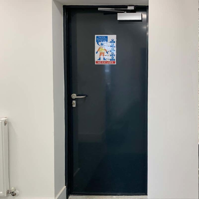 China Manufacturer Supply Fire Rated Steel Door Safe Door with Fireproof