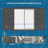 Anti-Vandal Galvanized Steel Window Modular House Shipping Container Window Shutter PVC Windows