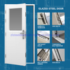 European Style Steel Doors Windows Steel Front Doors Steel Security Doors with Toughened Glass